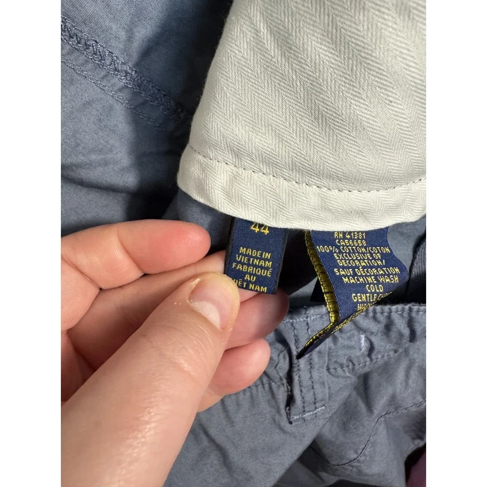 Polo Ralph Lauren Utility Cargo Shorts Mens Size 44 Grey Baggy Classic Fit 10